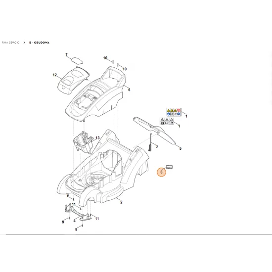 STIHL Tabliczka informacyjna z numerem urządzenia 0000 967 3454